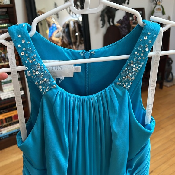 David’s Bridal blue teal bridesmaid dress - Picture 6 of 6